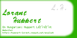 lorant huppert business card